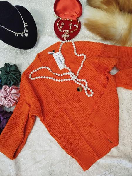 Кардиган LiZa Brend (42-46) 009 orange (деми)