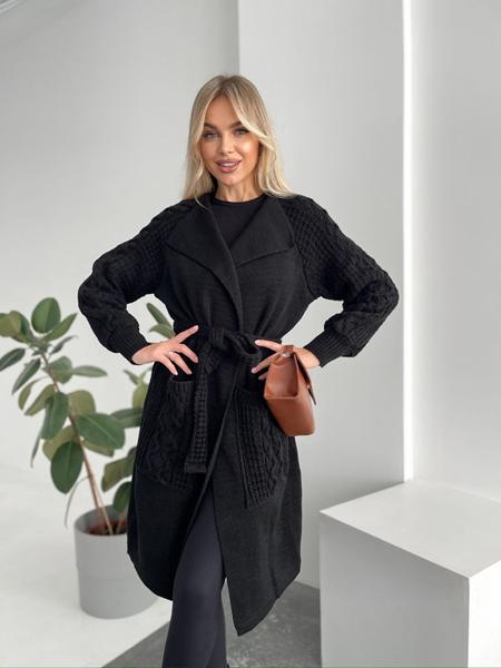 Кардиган LiZa Brend (42-52) 1105 black (деми)
