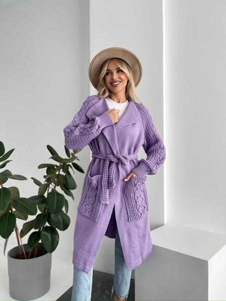 Кардиган LiZa Brend (42-52) 1105 lilac (деми)