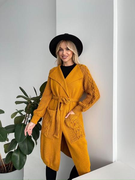 Кардиган LiZa Brend (42-52) 1105 orange (деми)