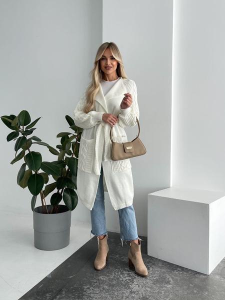 Кардиган LiZa Brend (42-52) 1105 white (деми)