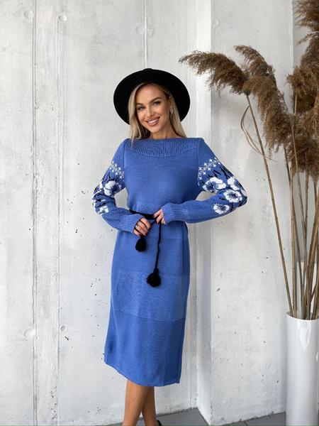 Платье LiZa Brend (44-52) 1107 blue (зима)