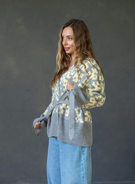 Кардиган LiZa Brend (42-50) 1111 grey (деми)