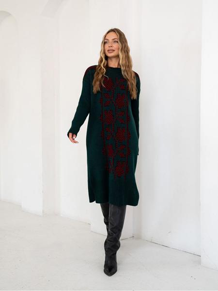 Платье LiZa Brend (44-56) 1112 green (зима)