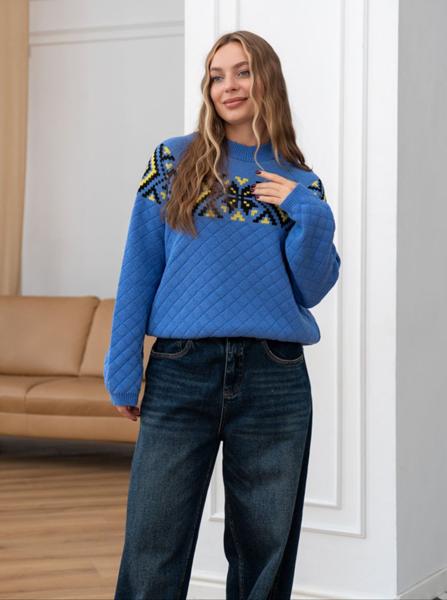 Свитер LiZa Brend (42-50) 1114 l.blue (зима)