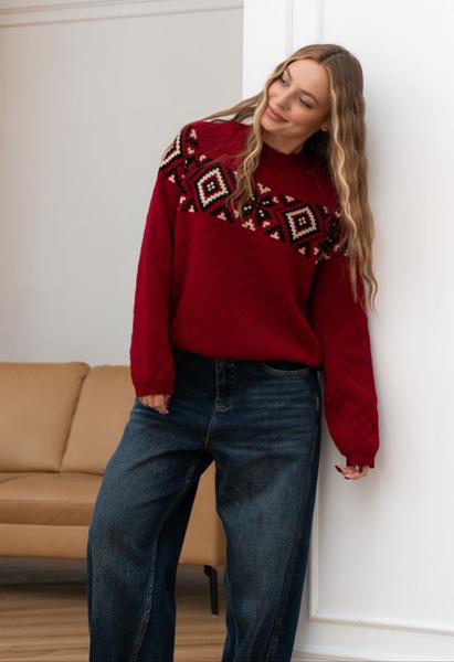 Свитер LiZa Brend (42-50) 1114 wine (зима)