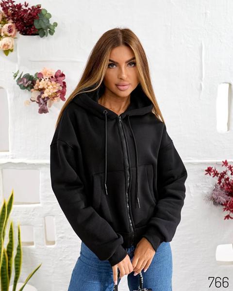 Кофта спорт Loren (46-50) 766 black (зима)