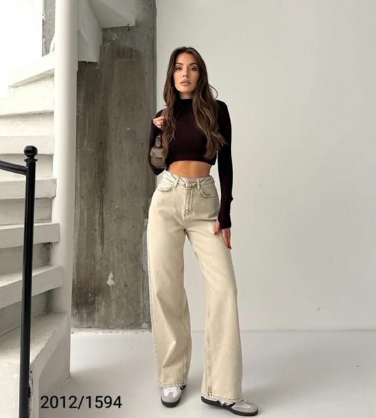 Джинсы Jeans Style (34-40) 2012-1594 beige (деми)