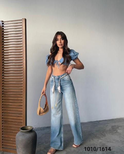 Джинсы Jeans Style (34-40) 1010-1614 l.blue (деми)