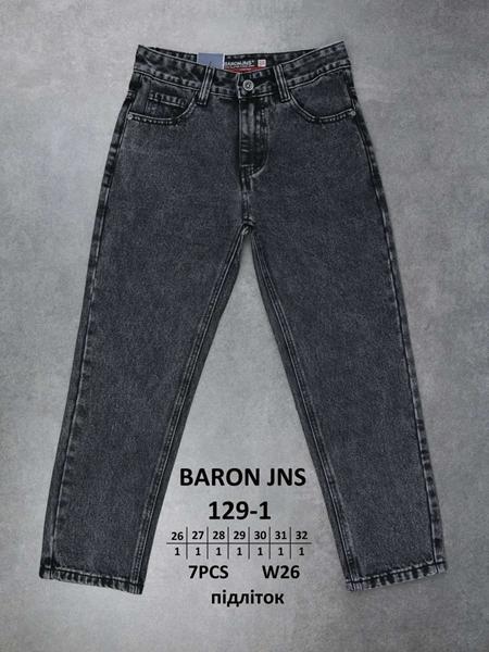 Джинсы Baron Jeans (26-32) T129-1 d.grey (деми)
