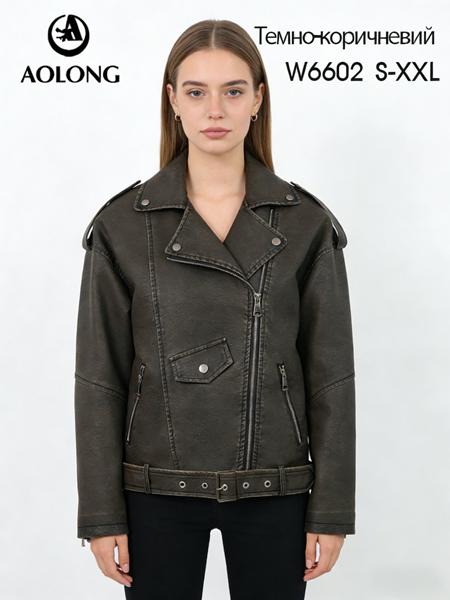 Куртка Immei (S-2XL) W6602 brown (деми)