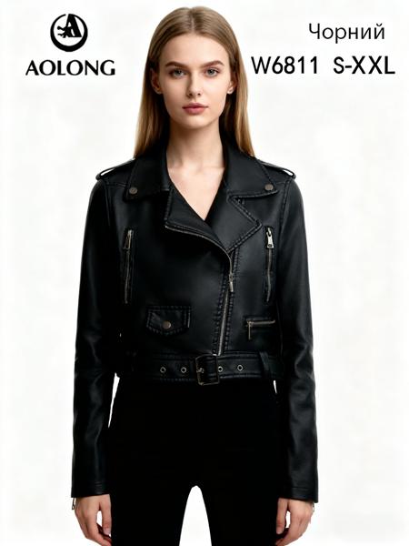 Куртка Immei (S-2XL) W6811 black (деми)