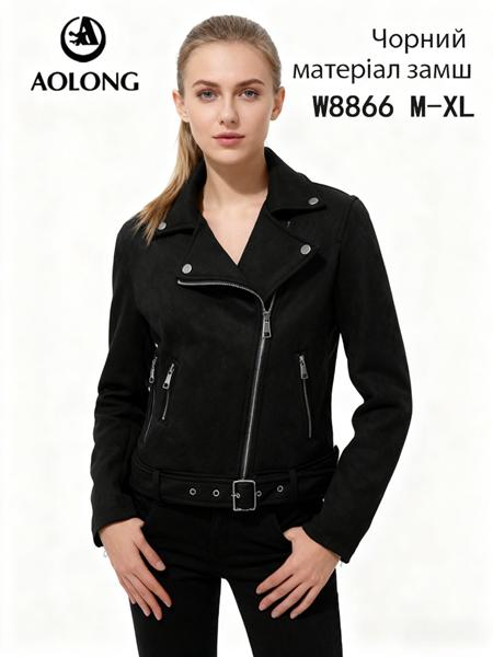 Куртка Immei (M-XL) W8866 black (деми)