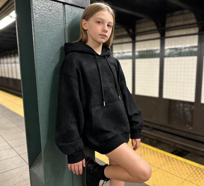 Худи Yalisi (150-180) UT8059 black (деми)