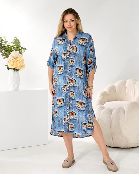 Халат Style Nadezhda (2XL-5XL) 2026 l.blue (лето)