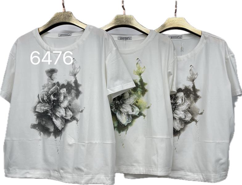 Футболка Style Nadezhda (42-52) 6467 white-green (лето)