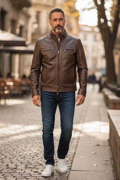 Куртка LiOpt (48-60) L13 brown (деми)