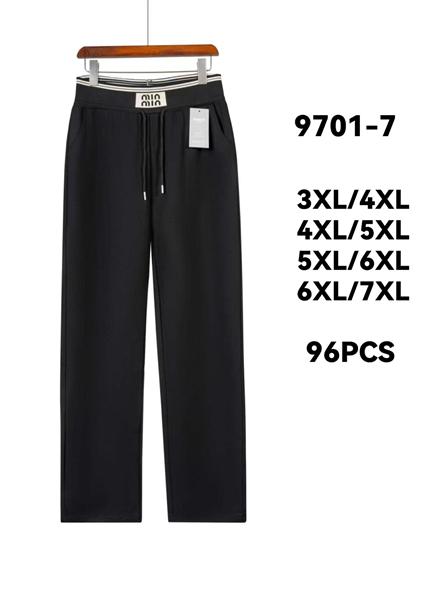 Штаны спорт Style Nadezhda (3XL-7XL) 9701-7 black (деми)