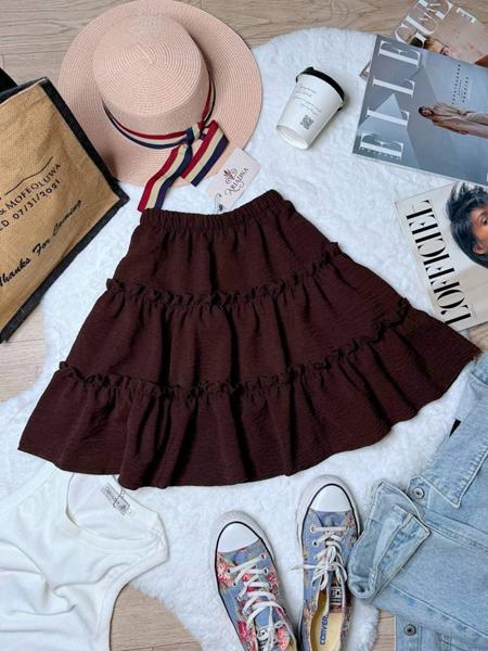 Юбка Arina (42-46) 2456 brown (лето)