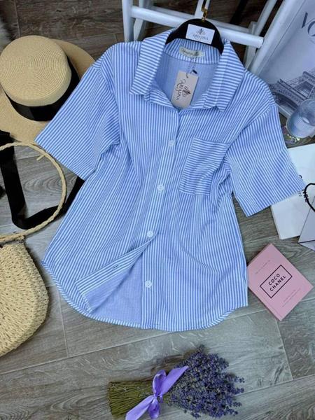 Рубашка Arina (42-48) 2463 l.blue (лето)