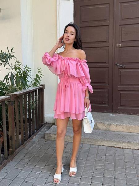 Платье Arina (42-48) 3114 pink (лето)