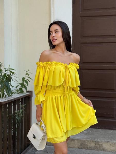 Платье Arina (42-48) 3114 yellow (лето)