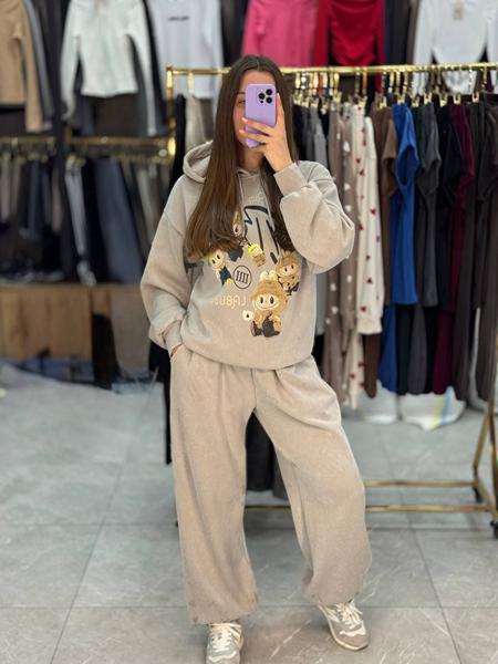 Костюм спорт Arina (M-XL) F271 d.beige (зима)