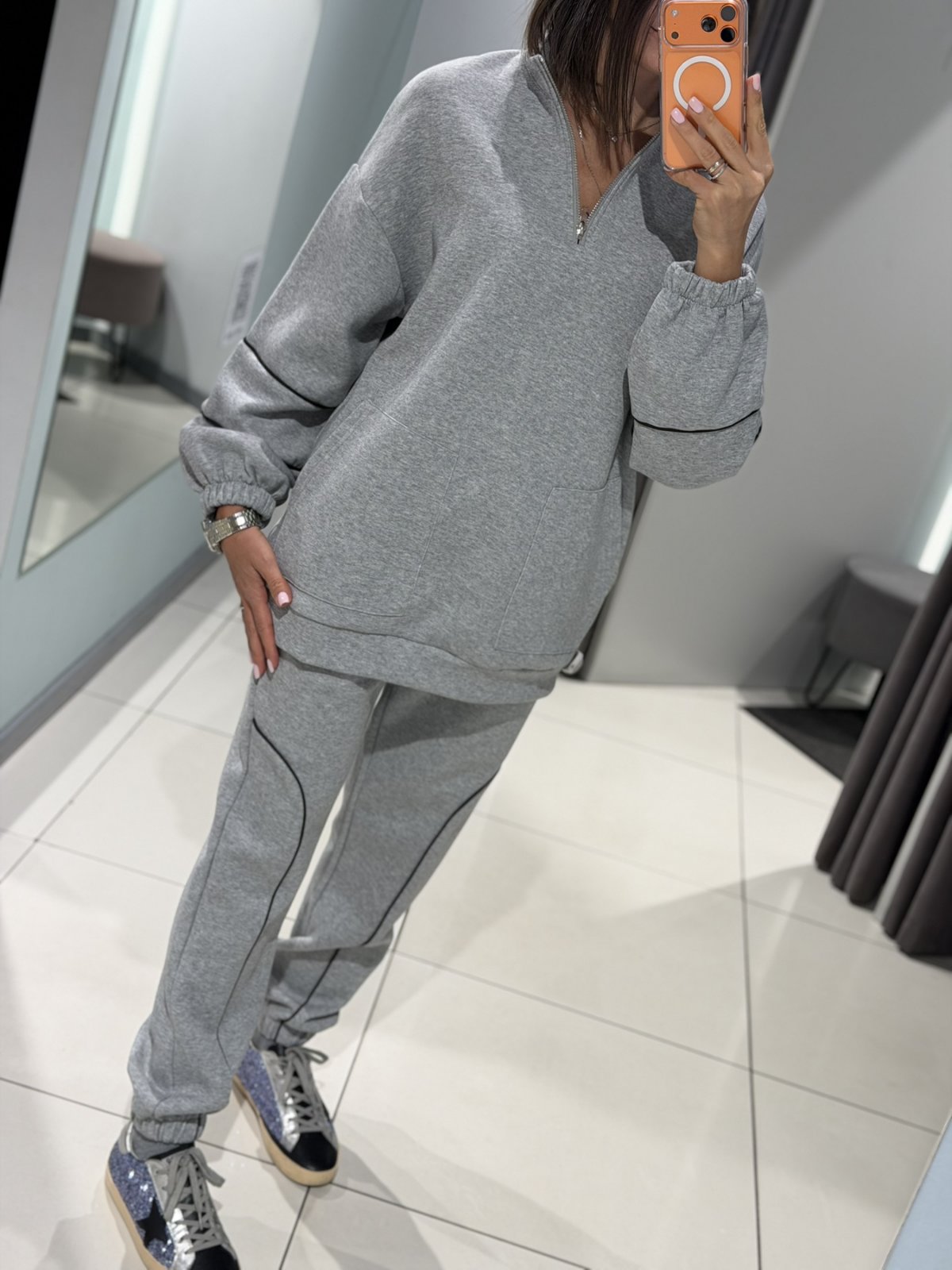 Костюм спорт Comod (M-XL) H0095 grey (деми)