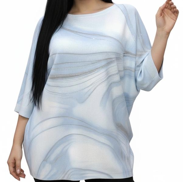 Свитер Elena&Vika (50-58) 26125 l.blue (деми)