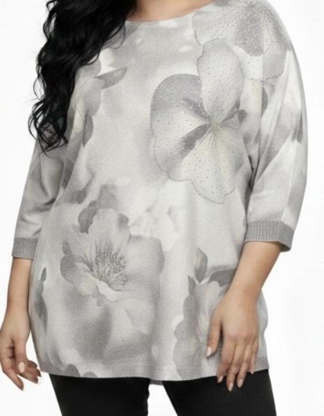 Свитер Elena&Vika (52-56) 26126 grey (деми)