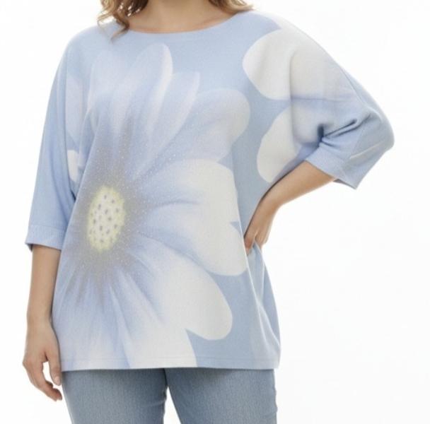 Свитер Elena&Vika (52-56) 26127 l.blue (деми)