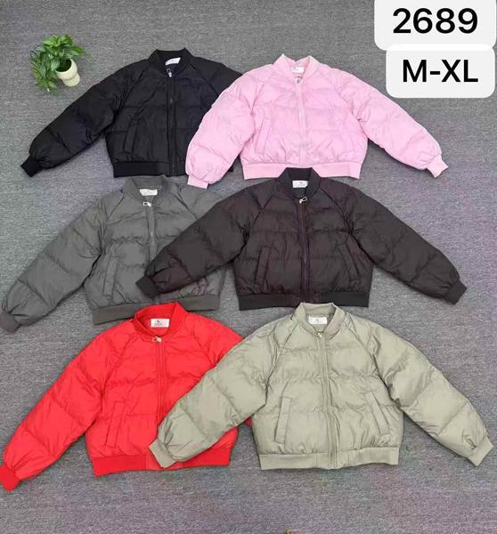 Куртка Oukali (M-XL) 2689 pink (деми)