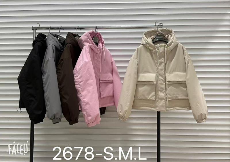 Куртка Oukali (M-XL) 2678 pink (деми)