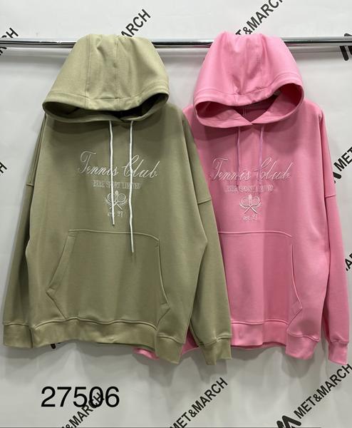 Худи Met&March (S-L) 25706 pink (деми)