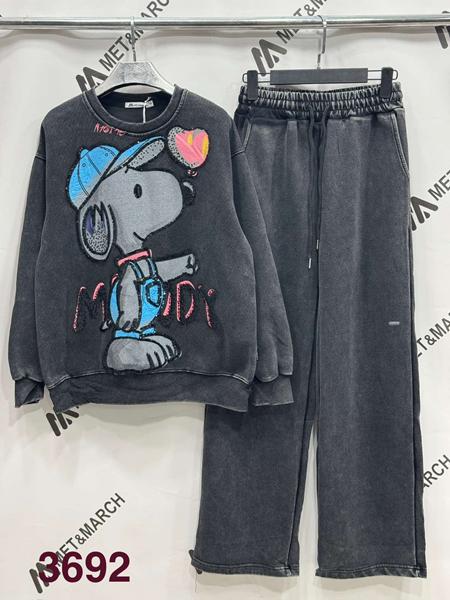 Костюм спорт Met&March (S-L) 3692 d.grey (деми)