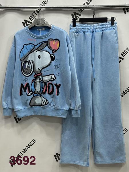 Костюм спорт Met&March (S-L) 3692 l.blue (деми)