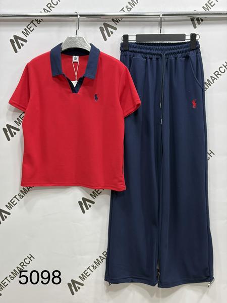 Костюм спорт Met&March (S-XL) 5098 red (лето)