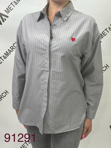 Рубашка Met&March (S-L) 91291 l.grey (деми)