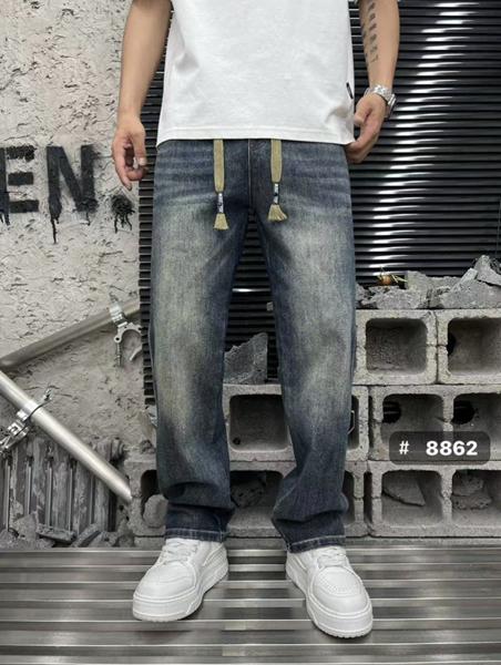 Джинсы F.T.H (30-38) 8862 blue (деми)