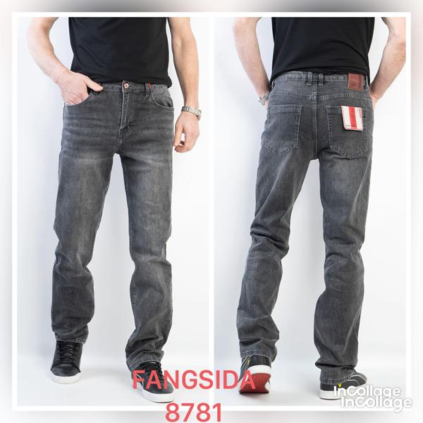 Джинсы Fangsida (32-42) 8781 d.grey (деми)