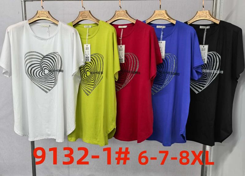 Футболка Immei (6XL-8XL) 9132-1 red (лето)