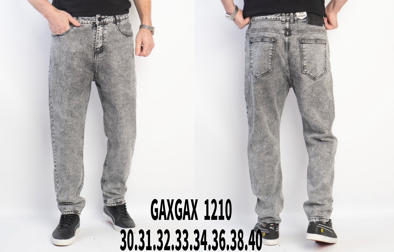 Джинсы Basanjiu (30-40) 1210 grey (деми)