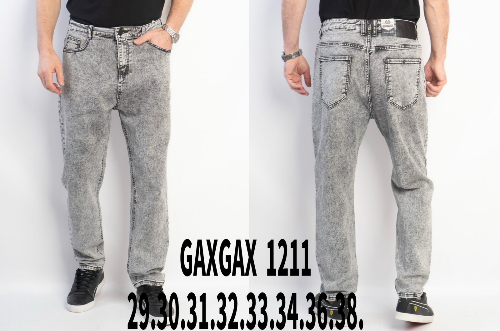 Джинсы Basanjiu (29-38) 1211 grey (деми)