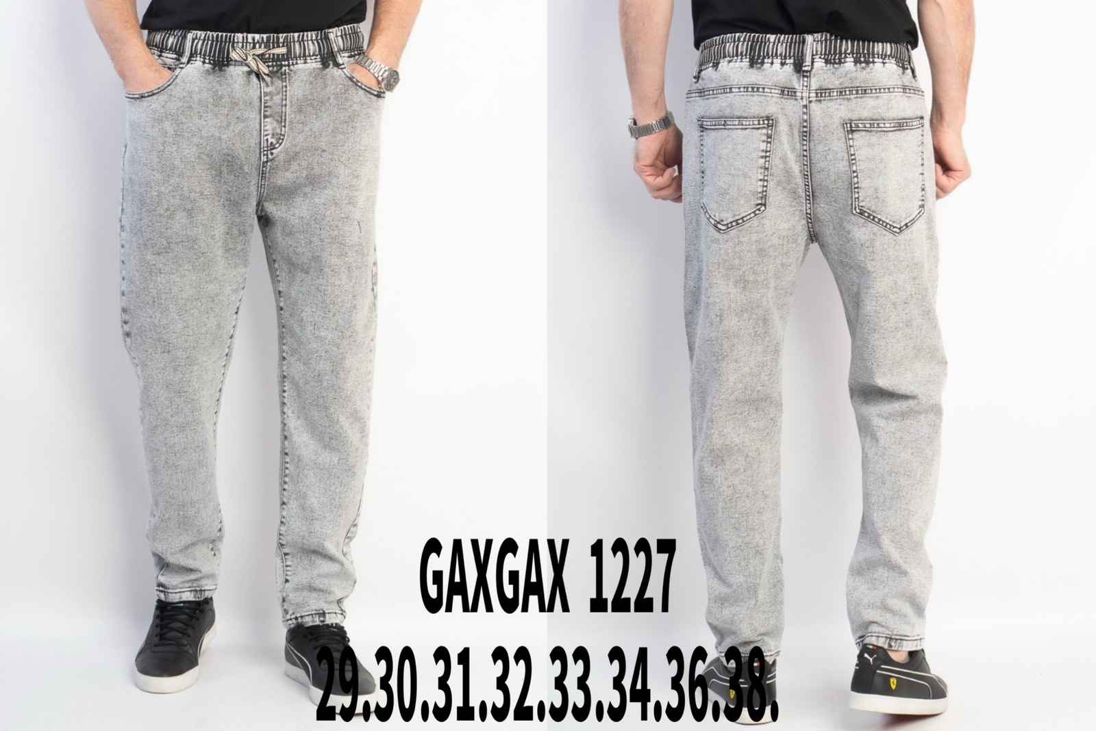 Джинсы Basanjiu (29-38) 1227 grey (деми)