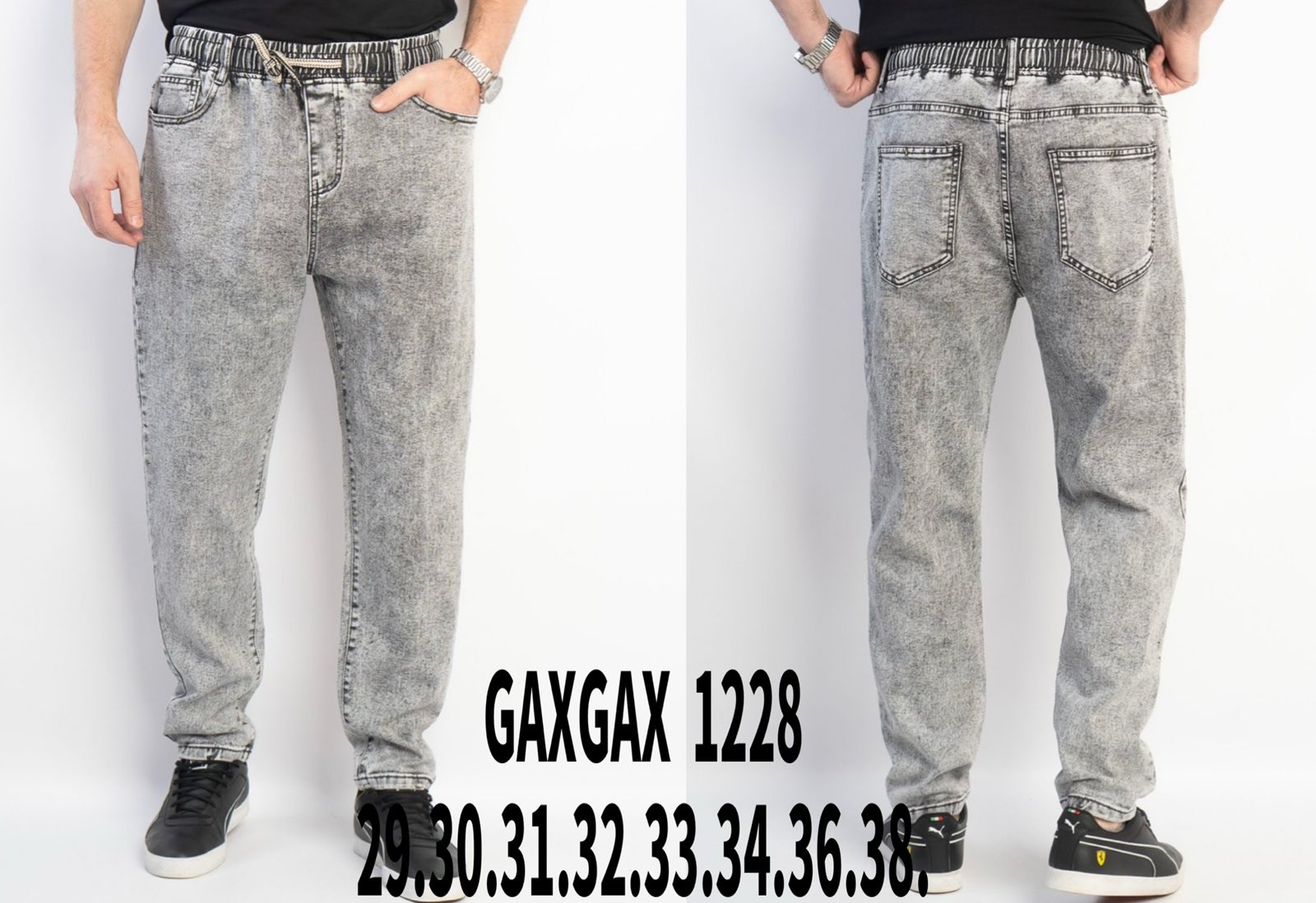 Джинсы Basanjiu (29-38) 1228 grey (деми)