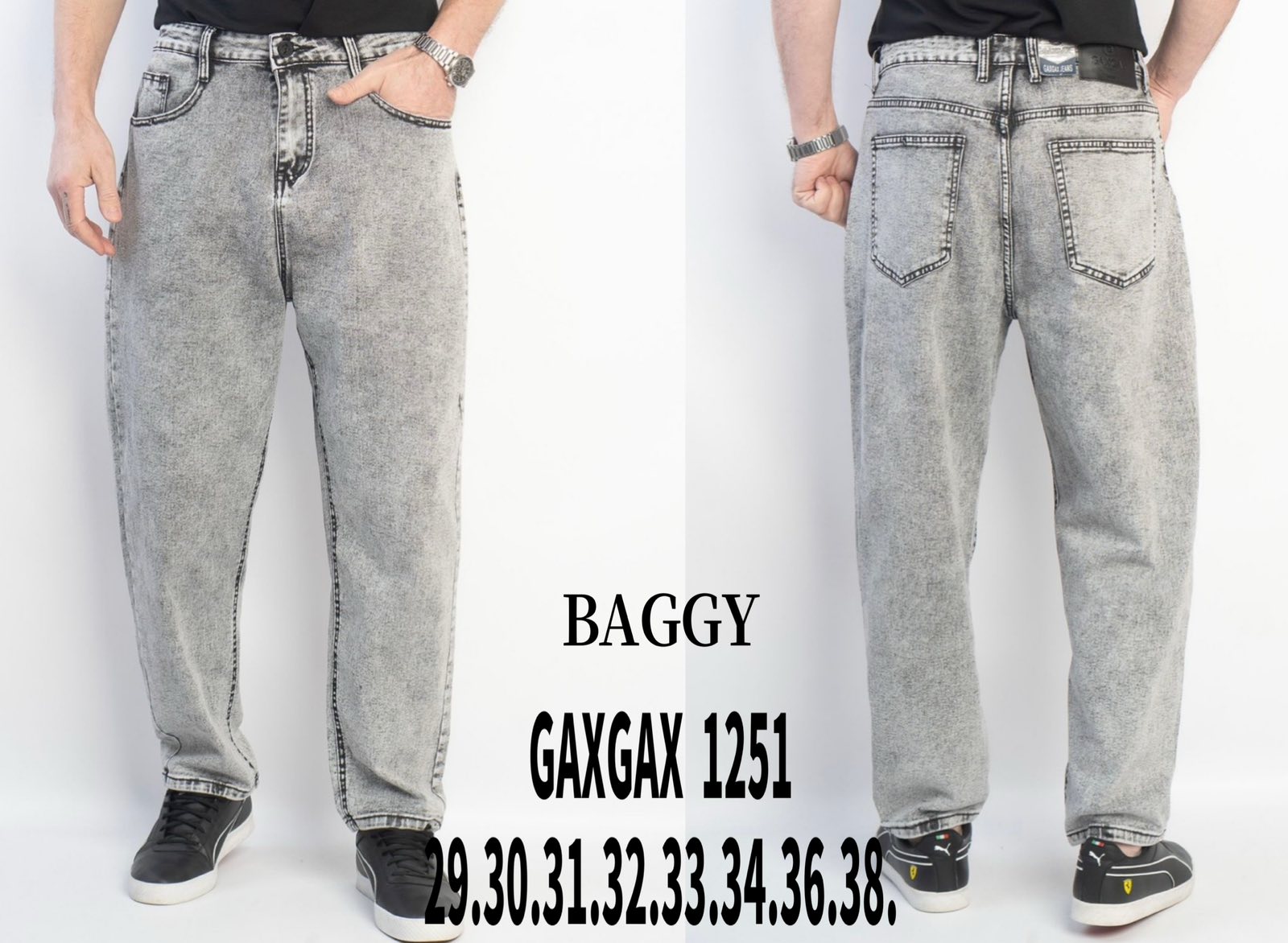 Джинсы Basanjiu (29-38) 1251 grey (деми)