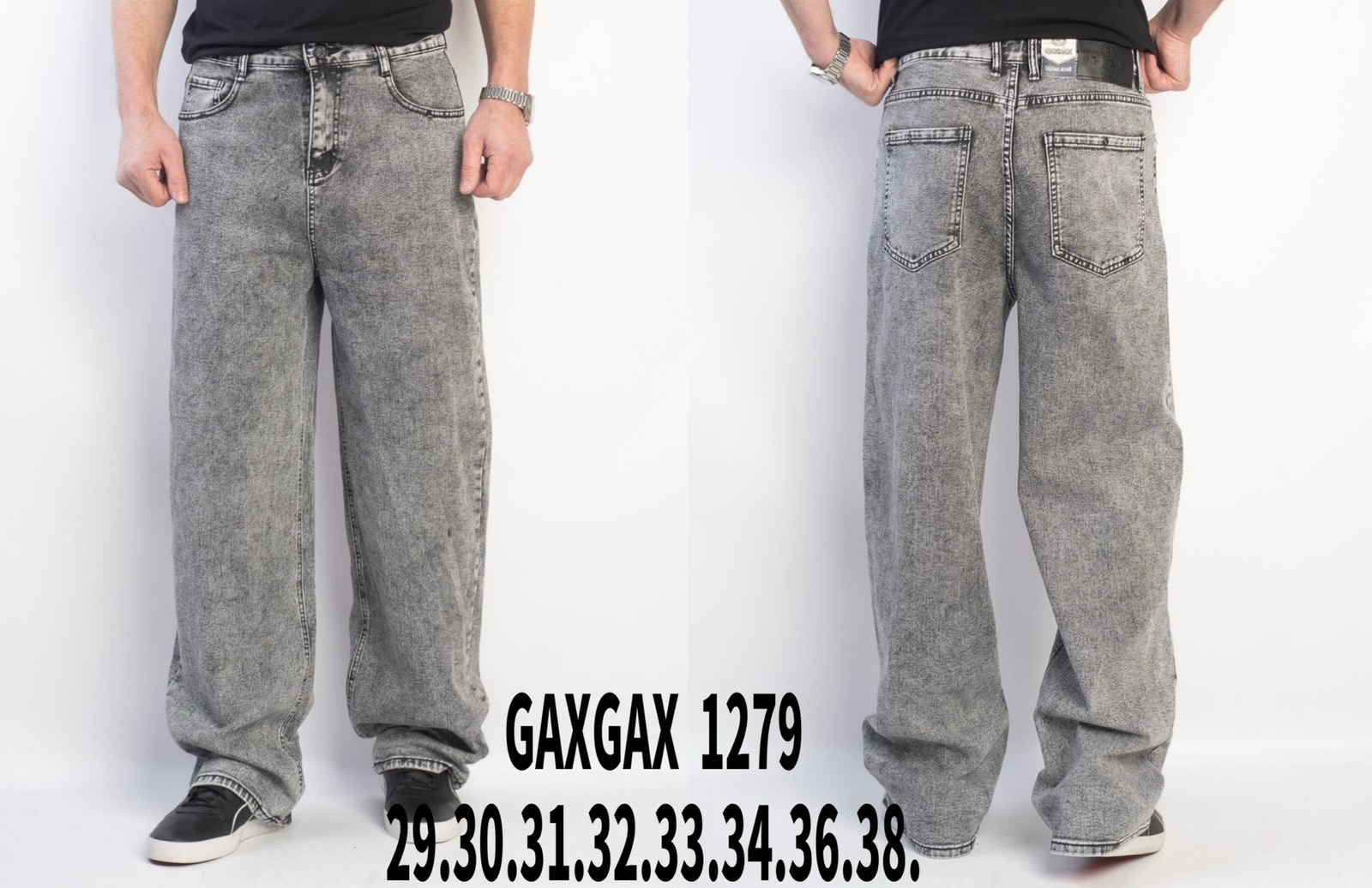 Джинсы Basanjiu (29-38) 1279 grey (деми)