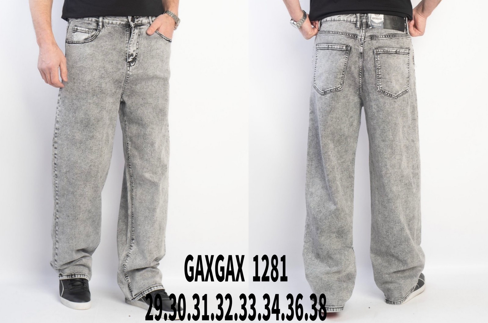 Джинсы Basanjiu (29-38) 1281 grey (деми)