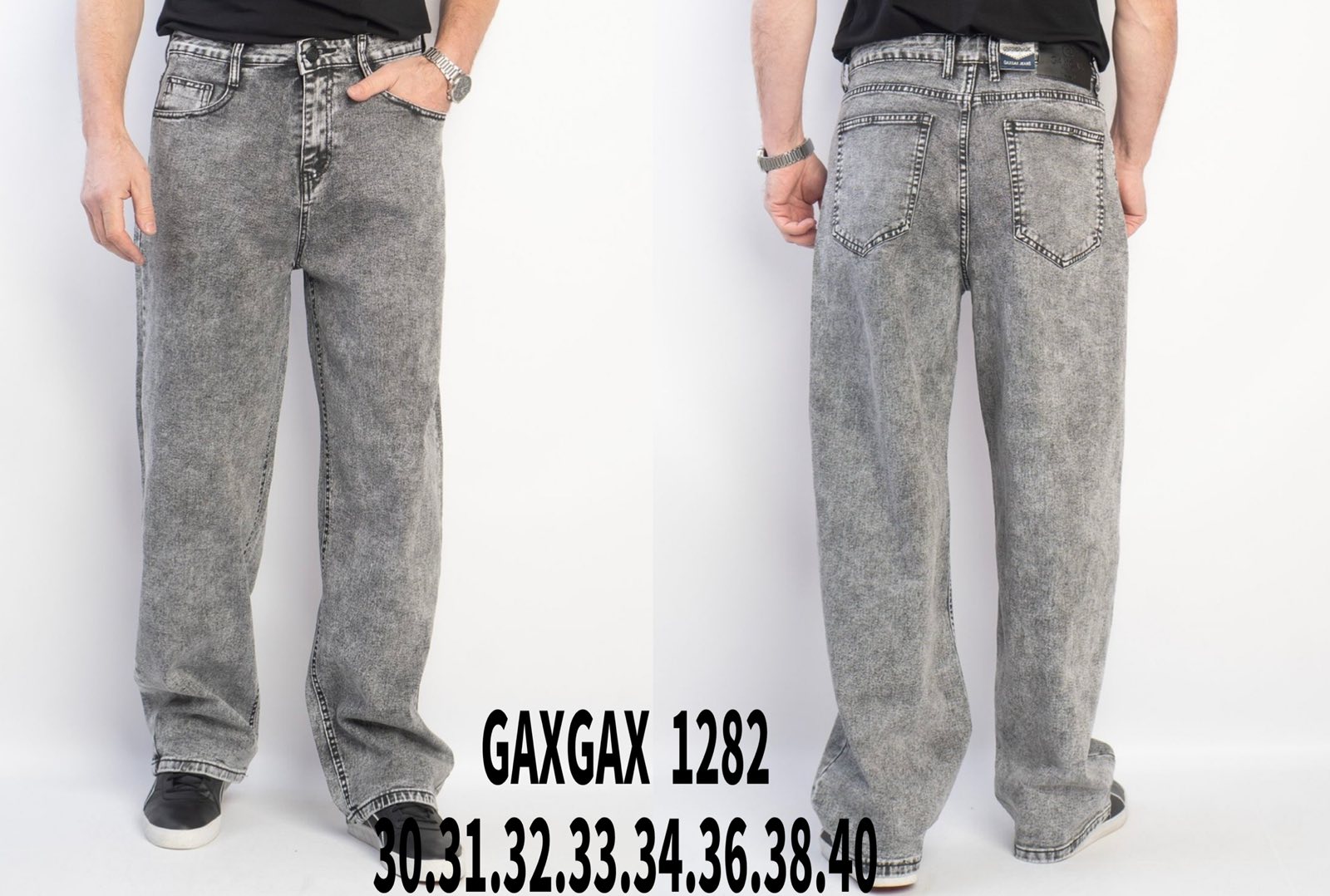 Джинсы Basanjiu (30-40) 1282 grey (деми)