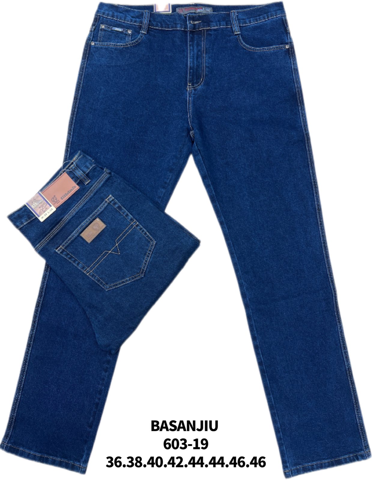 Джинсы Basanjiu (36-46) 603-19 blue (деми)